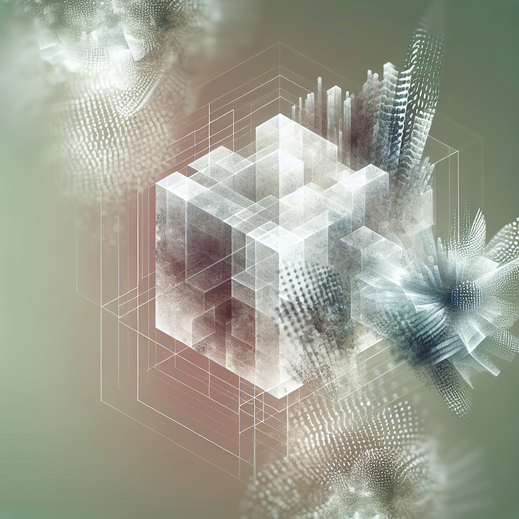 An artistic visual metaphor depicting body recomposition. A subtle, transparent block of fat is shown shrinking and dissipating, while a dense, sculpted block of muscle is simultaneously growing and becoming more prominent, maintaining an overall balanced composition. The visual implies a stable total 'weight' or mass, but a clear shift in body makeup. Abstract yet clear, professional illustration style, modern aesthetic, soft color palette.