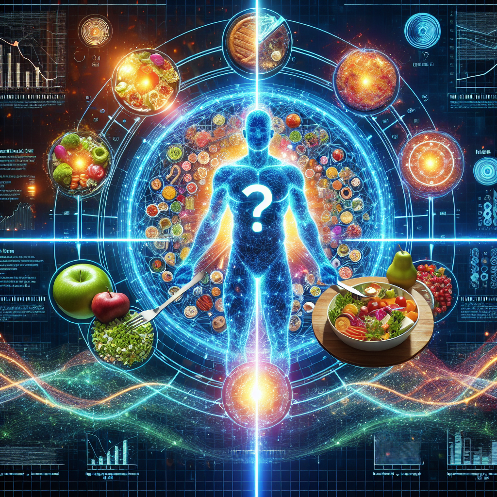 A dynamic, infographic-style illustration contrasting a plate with many small, healthy food portions and a plate with three balanced, larger meals. In the background, a glowing, active 'metabolism engine' within a human body silhouette, with energy lines connecting to both food patterns. A central question mark highlights the debate on optimal meal frequency for boosting metabolism and weight loss. Bright, clean, modern digital art.