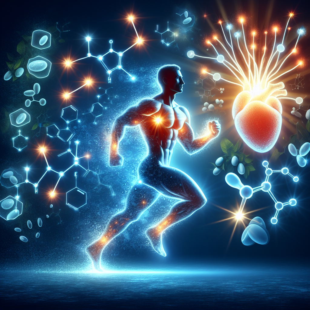 A vibrant, dynamic illustration showing stylized Choline molecules (represented as bright, glowing energy sparks or abstract scientific elements) flowing into a sleek, active human silhouette, symbolizing a boosted metabolism and increased energy. The background subtly features healthy, choline-rich foods like eggs and fish, hinting at the nutrient's source. The overall image should convey health, vitality, and scientific elegance with a clean, modern aesthetic.