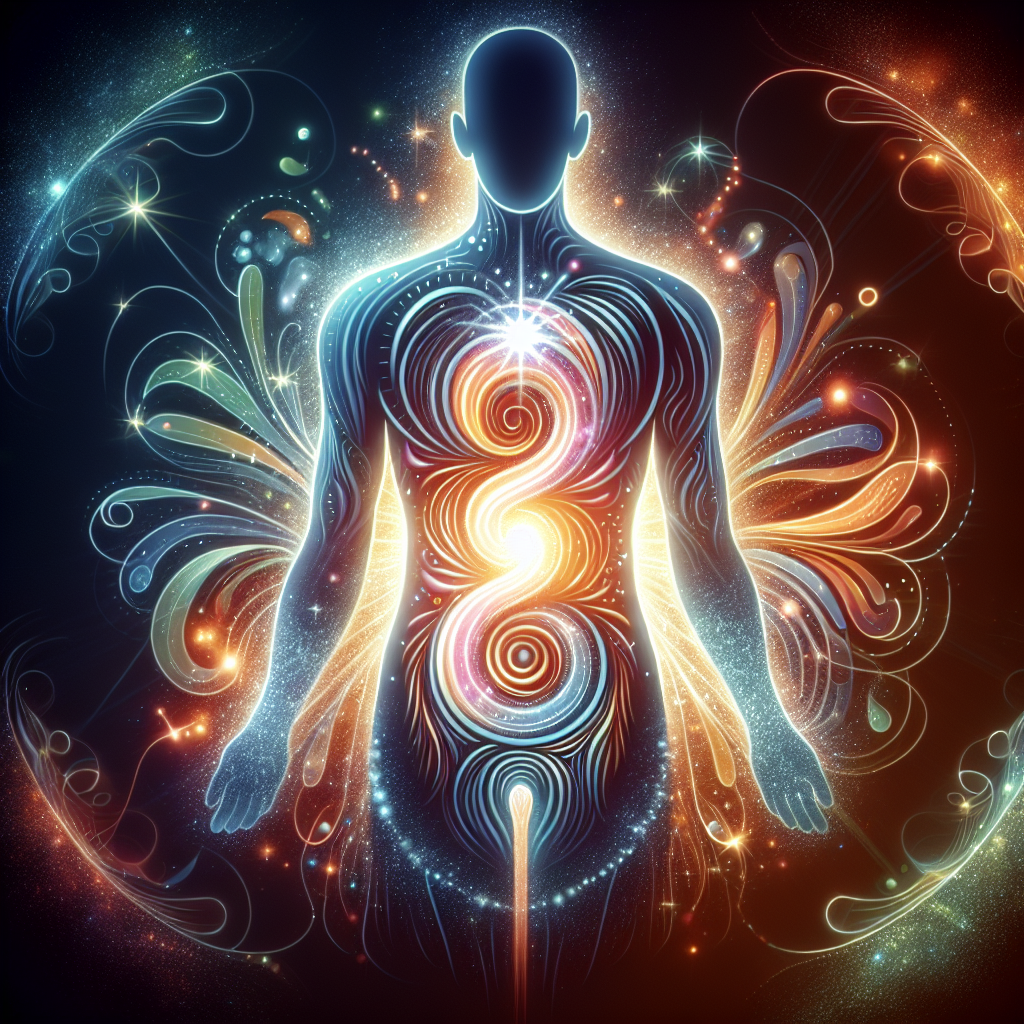 A vibrant, dynamic illustration depicting a stylized human body glowing with internal energy, radiating health and vitality. Around the figure, abstract elements like swirling, bright lines and subtle 'spark' effects symbolize a fast and efficient metabolism. The image should convey the feeling of gaining energy and promoting weight loss, with a modern, clean, and optimistic digital art style using bright colors.