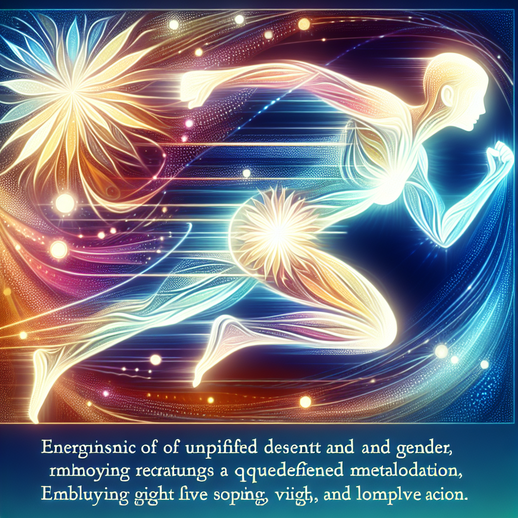A dynamic person with a visible aura of glowing energy, symbolizing a rapidly boosted metabolism. They are captured in a moment of quick, healthy movement, conveying vitality and immediate action. Bright, optimistic colors with a clean, energetic style.