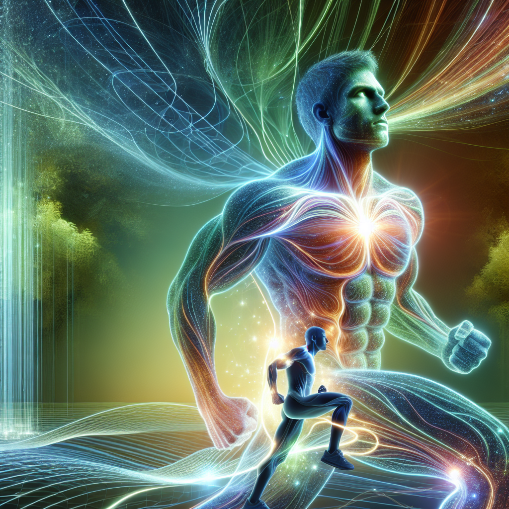 A vibrant and dynamic illustration of a healthy person, full of energy, with abstract glowing lines and energetic light patterns radiating from their core, symbolizing an active and boosted metabolism. Subtle background elements like flowing water or fresh, green leaves. Modern, clean art style with bright, optimistic colors.